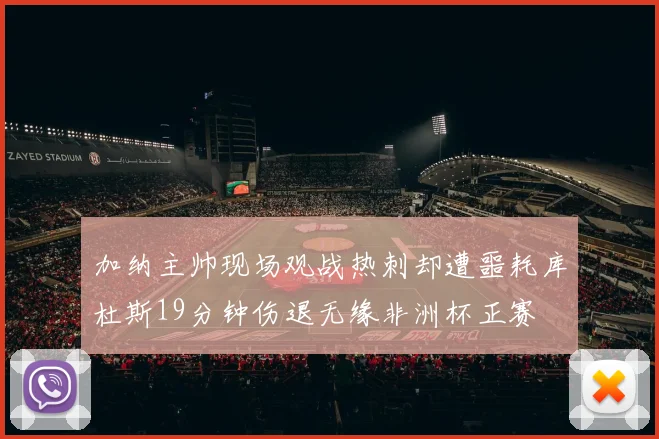 加纳主帅现场观战热刺却遭噩耗库杜斯19分钟伤退无缘非洲杯正赛